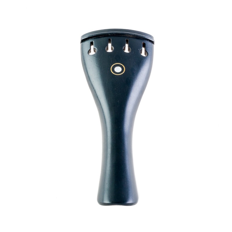 Ebony violin tailpiece round parisian eye