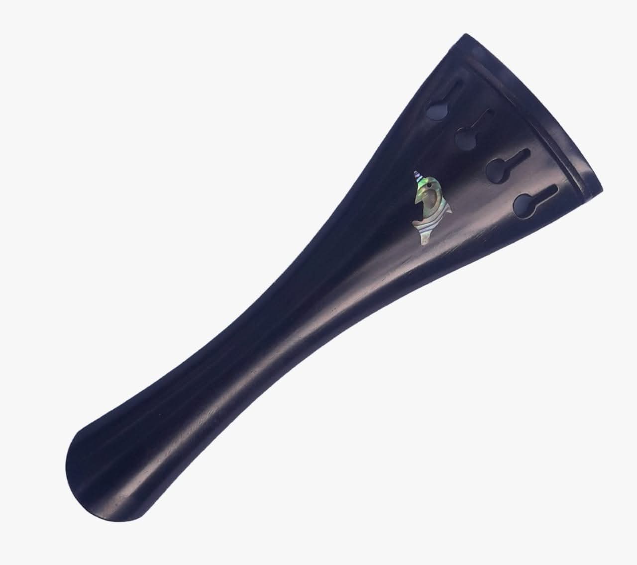 Ebony Violin Tailpiece french dolphin inlay